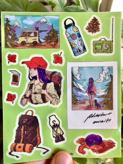 adventure sticker sheet