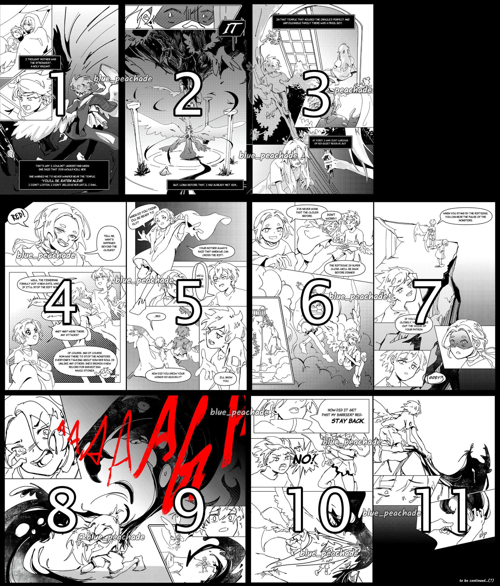 print preview of my short comic, Birds of Prey